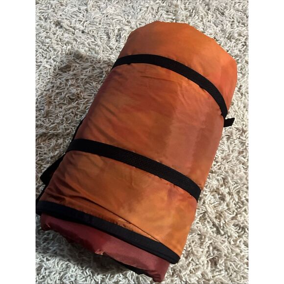 Pendleton Roll Up 100% Wool Nylon Backed Camp Picnic Blanket Red & Yellow Plaid - Picture 4 of 14